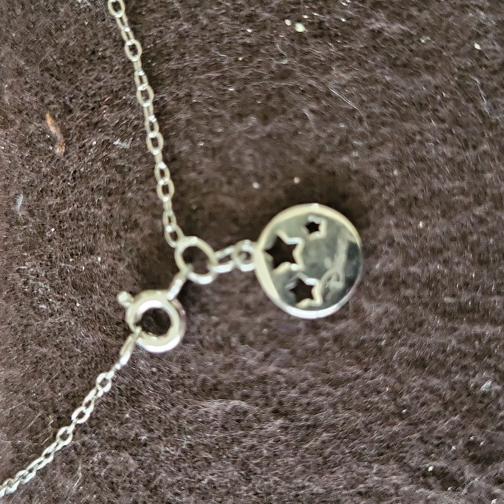 Echanted Disney Tinker Bell sterling pendant, Silver and green stone - Picture 4 of 5